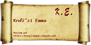 Knézi Emma névjegykártya